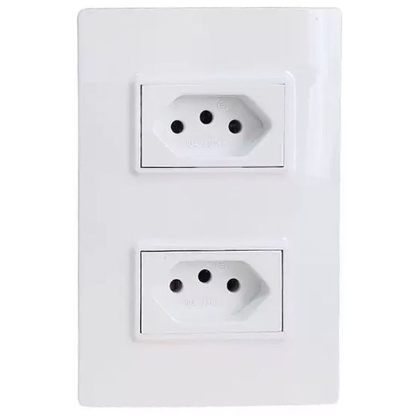 TOMADA DUPLA DISTANCIADA 250V 4X2 VIVAZ ILUMI