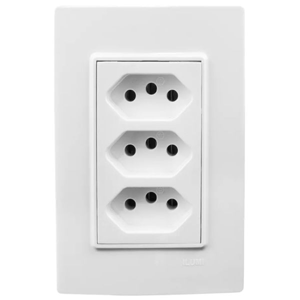 TOMADA TRIPLA 250V 4X2 VIVAZ ILUMI