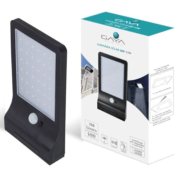 LUMINARIA SOLAR LED COM SENSOR SINAI 7W