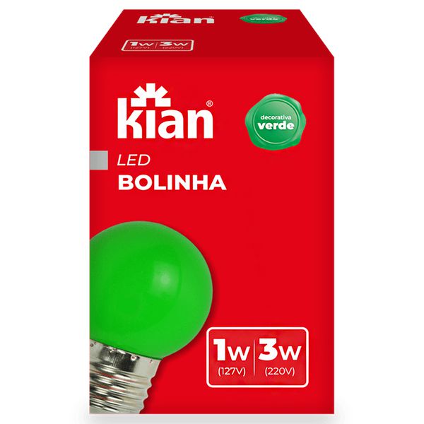 LAMPADA LED BOLINHA COLORS E27 BIVOLT KIAN