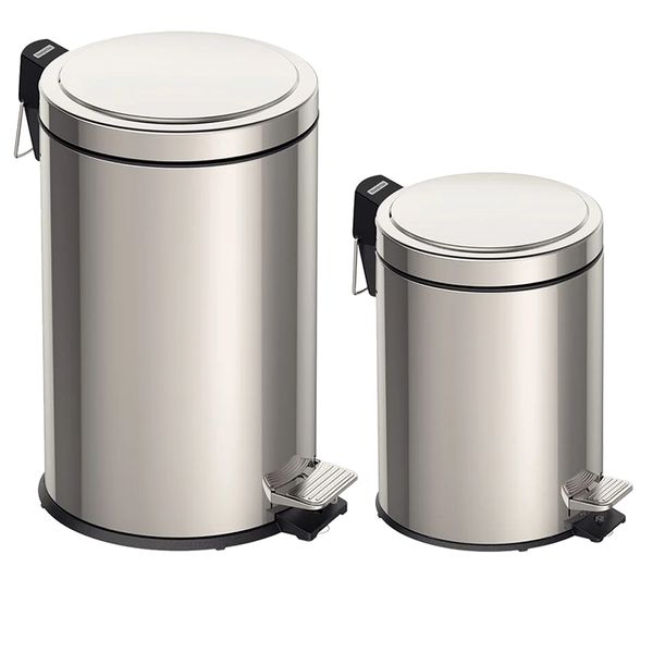 Lixeira Brasil Aco Inox Com Pedal