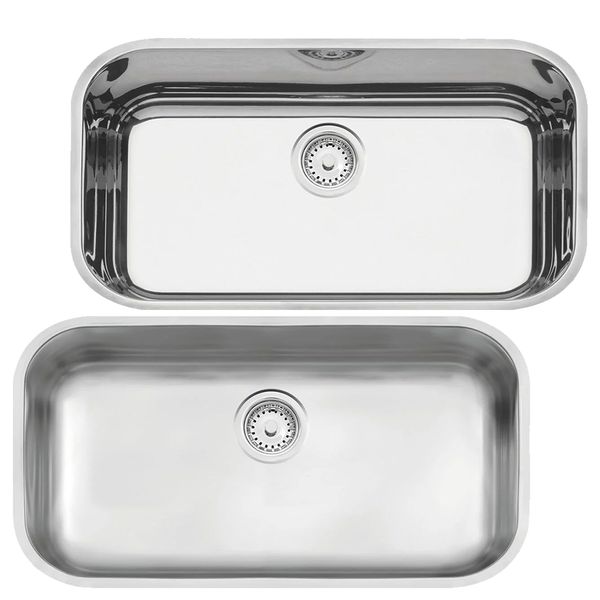 Cuba Retangular Aco Inox 56x34 Com Valvula