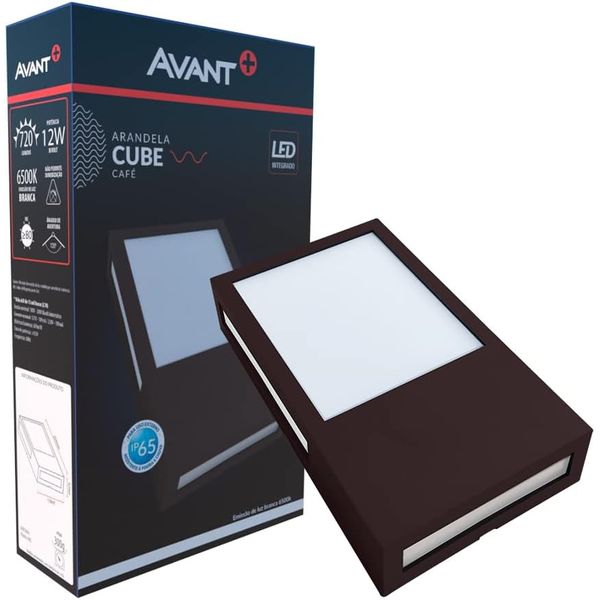 ARANDELA CUBE LED AM3000K 12W BIVOLT AVANT