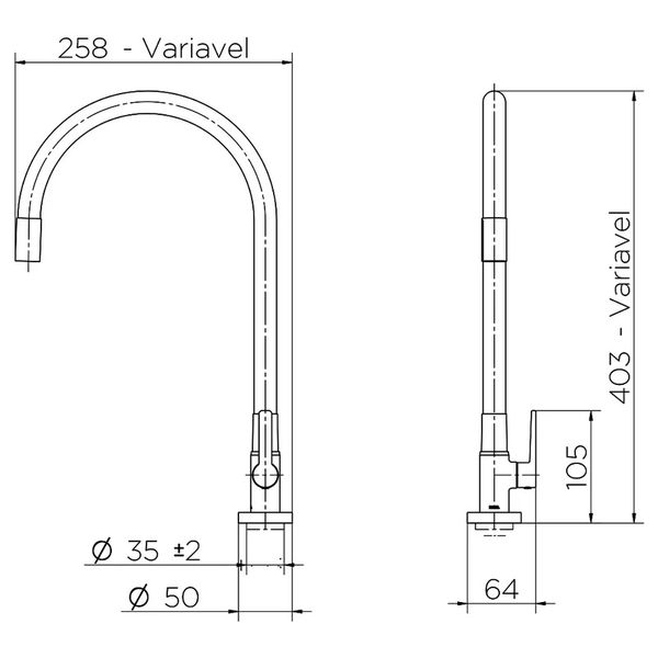 TORNEIRA COZINHA GALIFLEX CINZA CROMADO DOCOL