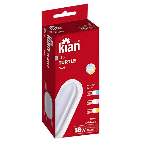 LUMINÁRIA TARTARUGA OVAL 6500K BIVOLT - KIAN