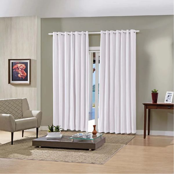 CORTINA PRATIKA LISA SLIM BRANCO BELLA JANELA