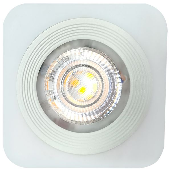 SPOT LED DE SOBREPOR QUADRADO BRANCO 5W BIVOLT KIAN