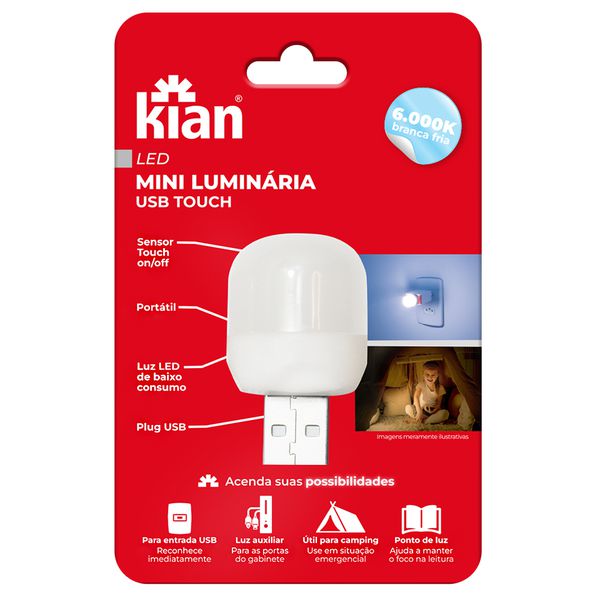 MINI LUMINARIA LED USB TOUCH KIAN