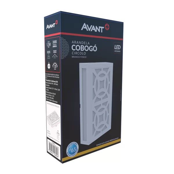 ARANDELA LED COBOGO CIRCOLO AM3000K 12W BIVOLT AVANT