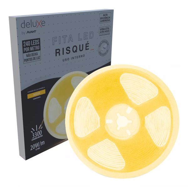 LED FITA INTERNA RISQUE 5 METROS AM3000K 12V AVANT