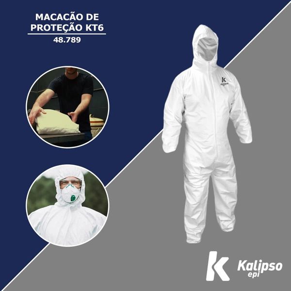 MACACÃO DE SEGURANÇA KT6 BRANCO 