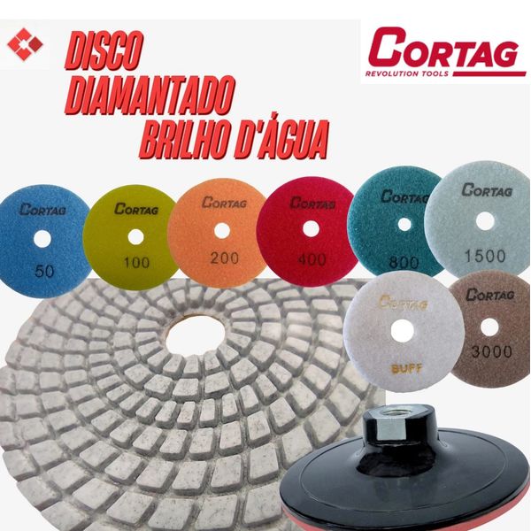 DISCO DIAMANTADO DE POLIMENTO BRILHO D'AGUA