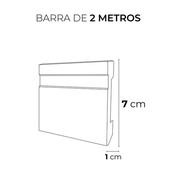RODAPÉ FRISADO SLIM POLIESTIRENO KIT COM 02 PEÇAS