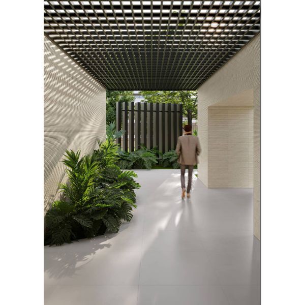 PORCELANATO 90X90 ELIANE SENSI OFF WHITE ACETINADO 3D 