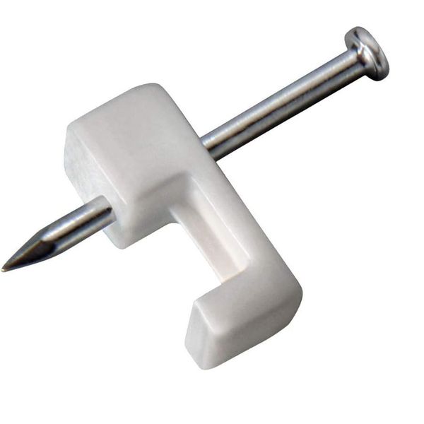 FIXA FIO BRANCO + PREGO 1,8X25 - 20 PEÇAS