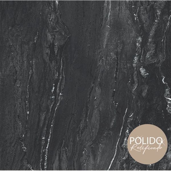 PISO 88X88 FORMIGRES CARBONO BLACK POLIDO