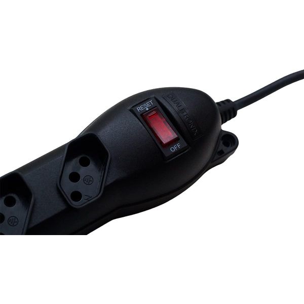 FILTRO DE LINHA 5 TOMADAS E 3 USB PRETO