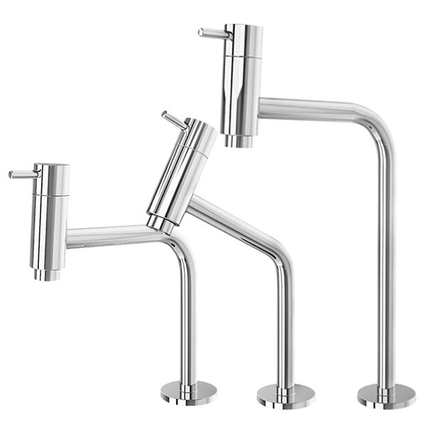 Torneira De Mesa Para Cozinha Slim Fit Cromada Leao Metais