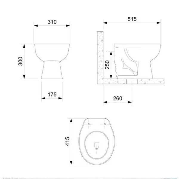 VASO CELITE CONVENCIONAL 6.8 LITROS NFANTIL BRANCO