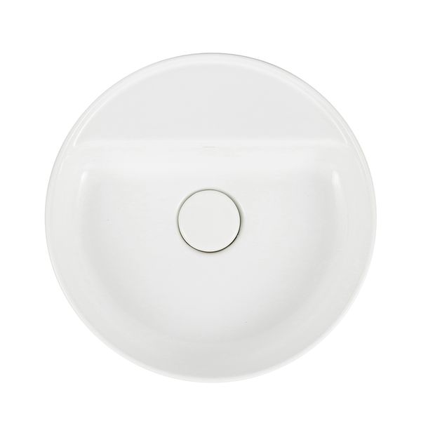 CUBA PARA BANHEIRO DE APOIO REDONDA COM MESA 40CM BRANCO - DECA