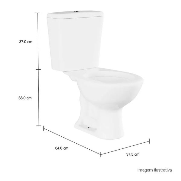 VASO COM CAIXA ACOPLADA IZY BRANCO GELO