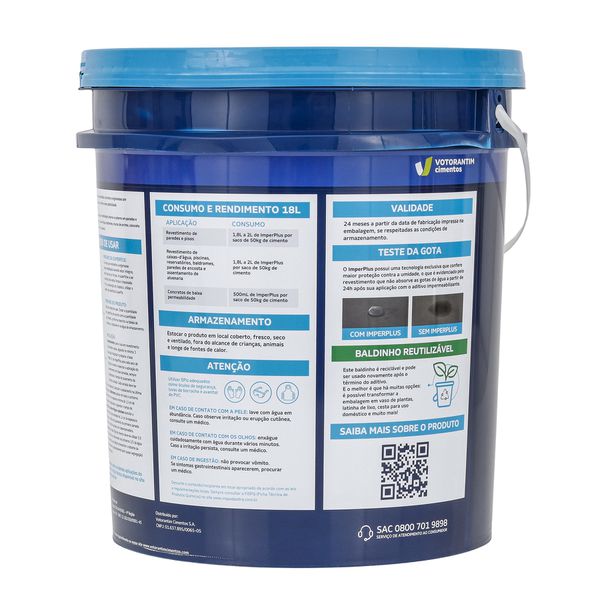  ADITIVO IMPERMEABILIZANTE IMPERPLUS 18L VOTORAN 