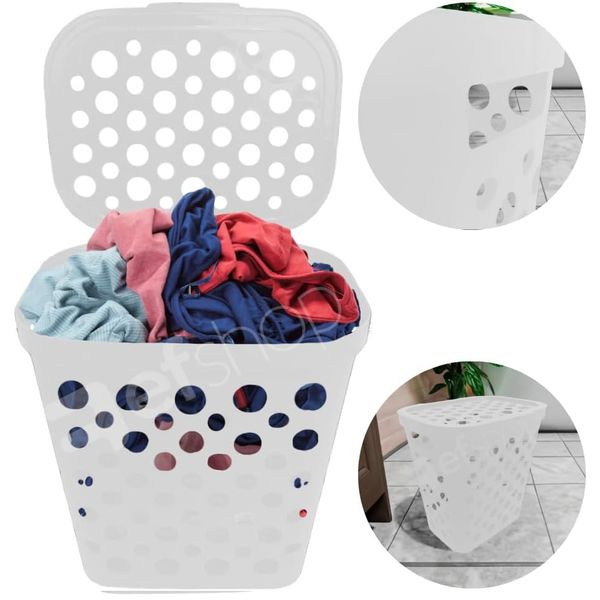 CESTO TELADO COM TAMPA 47 LITROS