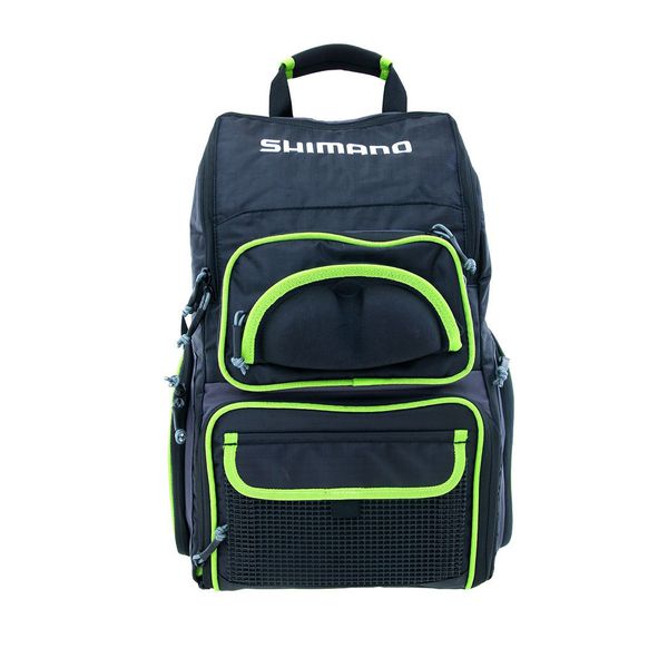 MOCHILA DE PESCA SHIMANO GREEN FISHING BACK PACK XL C/ 4 ESTOJOS - LUG1806