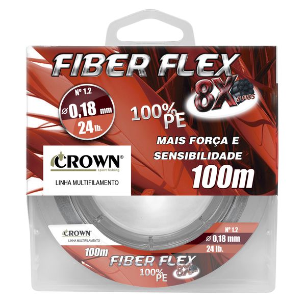 LINHA MULTIFILAMENTO CROWN FIBER FLEX 8x C/ 100M