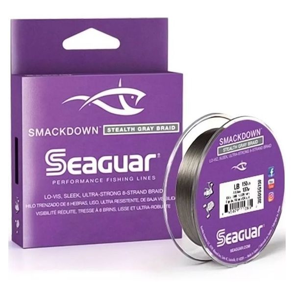 Linha Multifilamento Seaguar Smackdown 8 Fios 137m Cor Stealth Grey