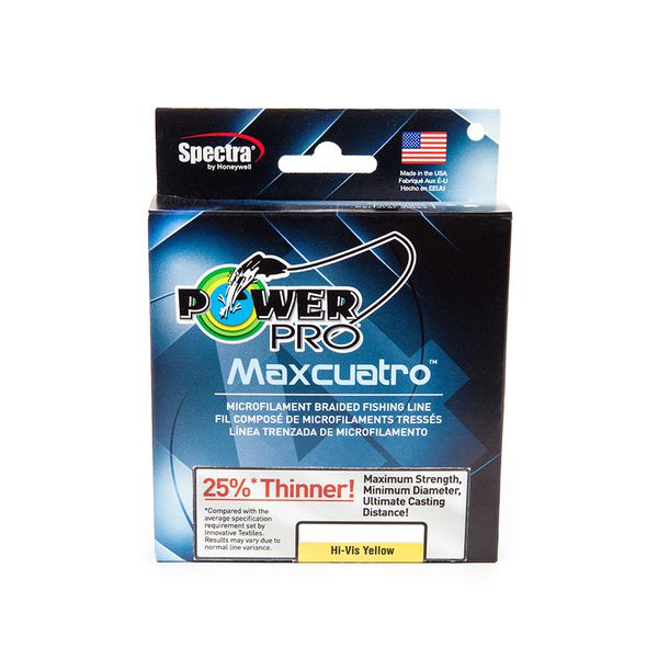 LINHA MULTIFILAMENTO POWER PRO MAXCUATRO 150 YDS (135m) - Amarela