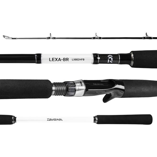 Vara para Carretilha Daiwa Lexa LX-802HFB-BR 20-50lbs 8'0"(2,40m) 2 partes