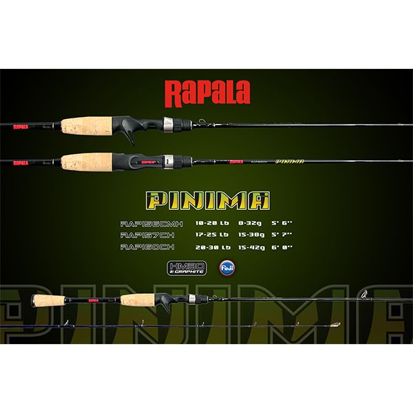 VARA RAPALA PINIMA 8-17lb 5'6"(1,68m) - Carretilha (inteiriça)