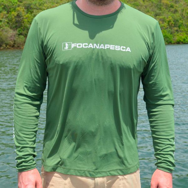 Camiseta com filtro UV50+ Focanapesca Verde