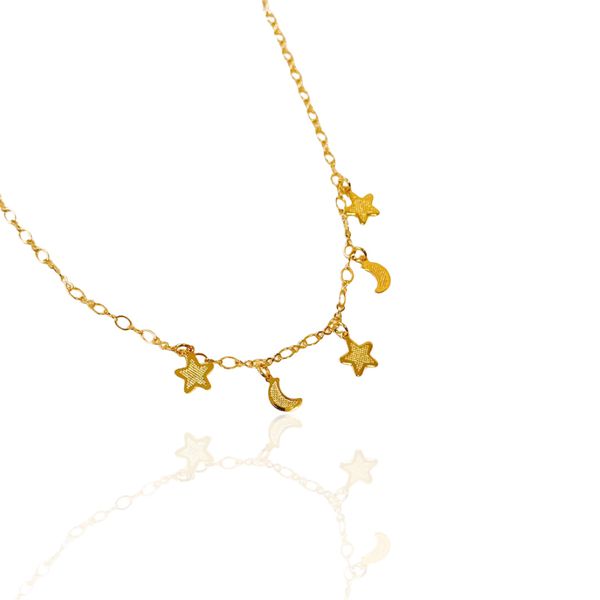 Choker Estrelar- banho ouro 18k