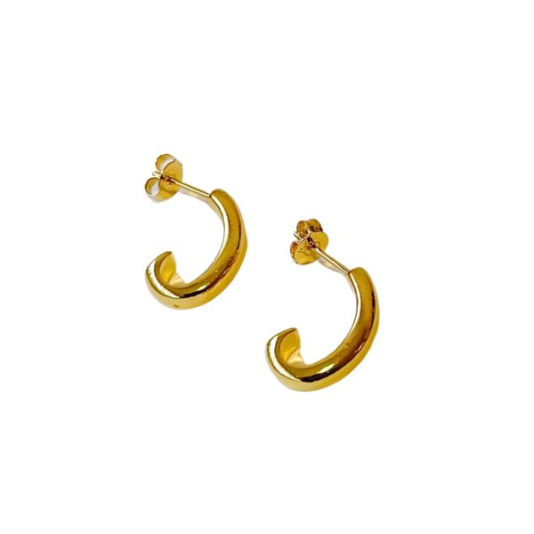 Argola Helen- banho ouro 18k - FOLIATE