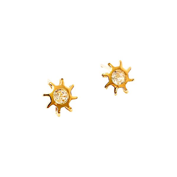 Brinco Sunny- banho ouro 18k - FOLIATE