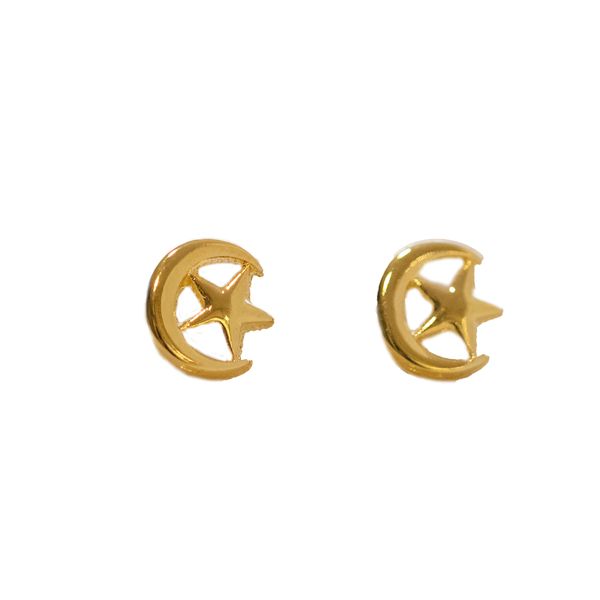 Mini Brinco Moon- banho ouro 18k - FOLIATE