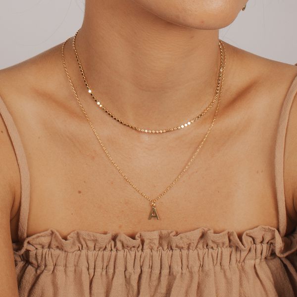 Colar Inicial Basic- banho ouro 18k - FOLIATE
