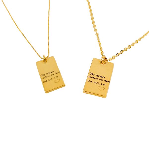 Colar Valentines- banho ouro 18k (leia a descrição... - FOLIATE