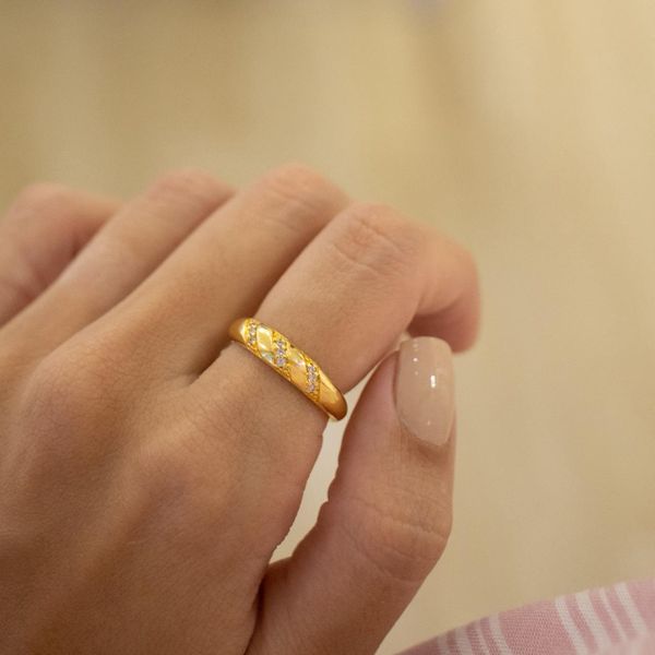 Anel Bea- banho ouro 18k - FOLIATE