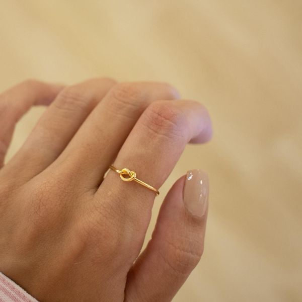 Anel Nó- banho ouro 18k - FOLIATE