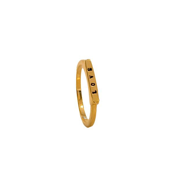 Anel Love- banho ouro 18k - FOLIATE