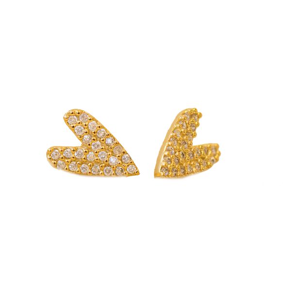 Brinco Heart- banho ouro 18k - FOLIATE