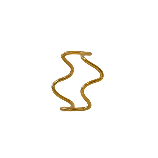 Anel Curves- banho ouro 18k - FOLIATE