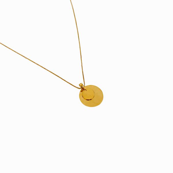 Colar Medalha Duo Ouro- banho ouro 18k - FOLIATE