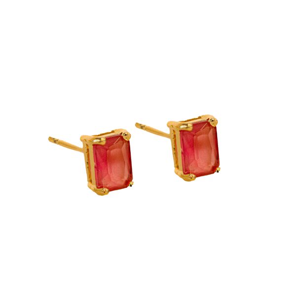 Brinco Zule Pink- banho ouro 18k