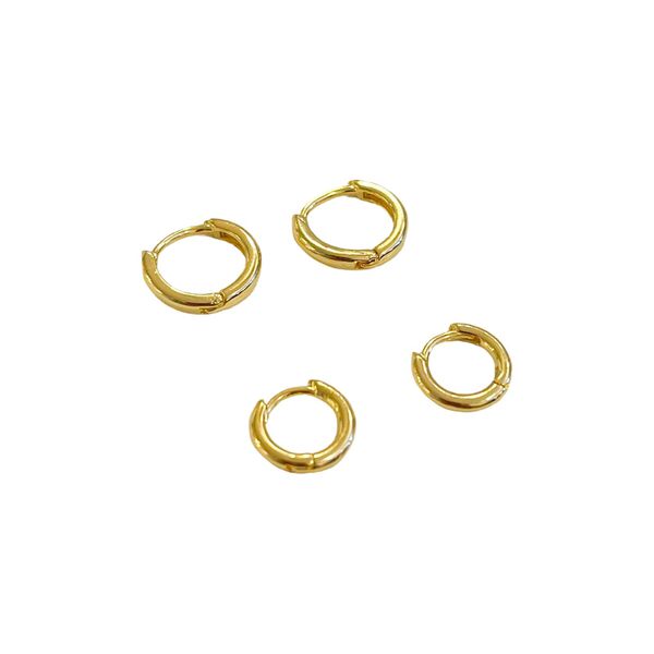 Dupla Argola Basic- banho ouro 18k - FOLIATE