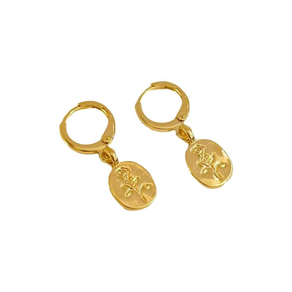 Argola Rose- banho ouro 18k - FOLIATE