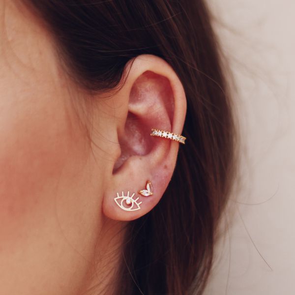 Mini Brinco Grego- banho ouro 18k - FOLIATE